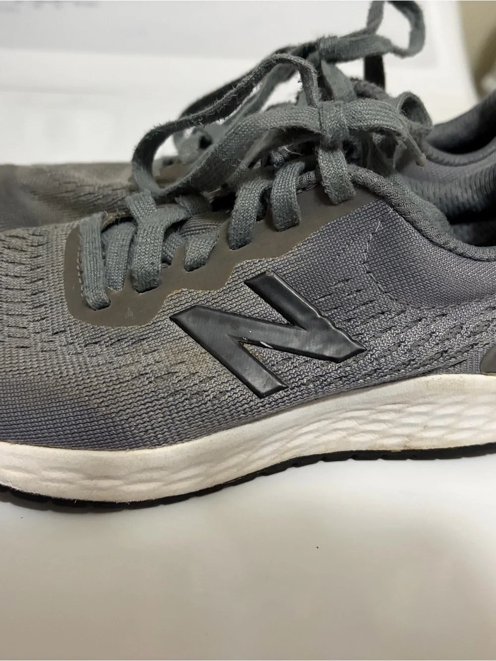 New Balance Kids Gray Lace-Up Sneakers